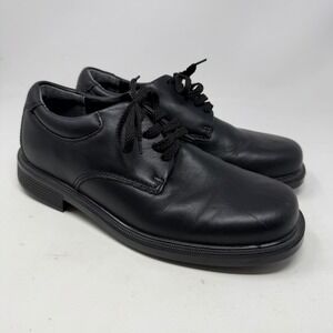 Rockport Works Oxford Mens 8M RK6522 Black Slip-Resistant Leather EUC